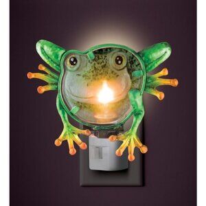 Colorful Glass and Metal FROG Night Light